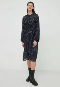 Samsoe Samsoe rochie Culoarea negru, midi, evazati imagine