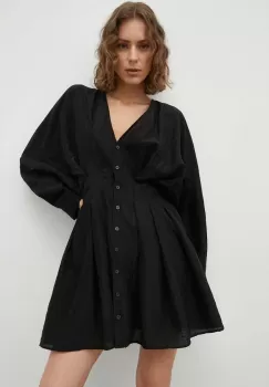 Samsoe Samsoe rochie culoarea negru, mini, evazati imagine