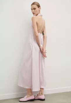 Samsoe Samsoe rochie culoarea roz, maxi, evazati imagine