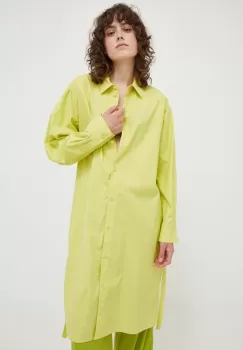 Samsoe Samsoe rochie culoarea verde, mini, oversize imagine