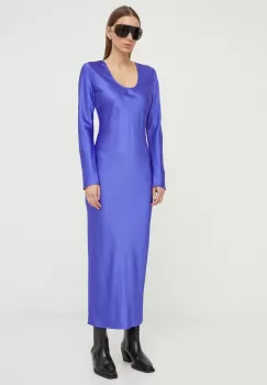 Samsoe Samsoe rochie culoarea violet, maxi, mulata imagine