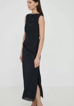 Samsoe Samsoe rochie din bumbac SAHIRA culoarea negru, maxi, drept, F24100120 imagine