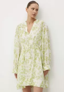 Samsoe Samsoe rochie SAAMELIE culoarea verde, mini, evazati, F24200170 imagine