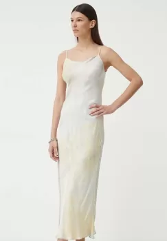 Samsoe Samsoe rochie SAHANNAN culoarea bej, maxi, evazati, F24200143 imagine