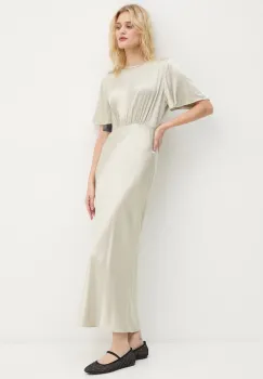 Samsoe Samsoe rochie SALUCINDA culoarea bej, maxi, drept, F24300091 imagine