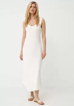 Samsoe Samsoe rochie SASUMMA culoarea bej, maxi, evazati, F24200088 imagine