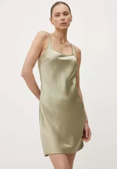 Samsoe Samsoe rochie SASUNNA culoarea verde, mini, drept, F24200178 imagine