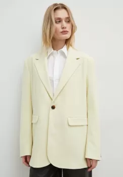 Samsoe Samsoe sacou culoarea bej, un singur rand de nasturi, neted imagine