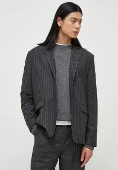 Samsoe Samsoe sacou din lana culoarea gri imagine