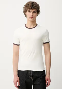 Samsoe Samsoe tricou din bumbac SATOD culoarea bej, uni, M25200030 imagine