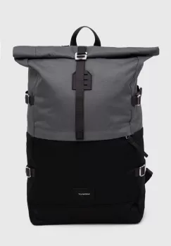 Sandqvist rucsac Bernt culoarea gri, mare, cu model imagine