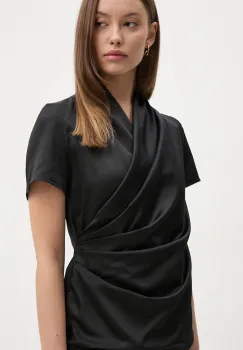 Sandro Ferrone bluza femei, culoarea negru, neted, SFS7YBEMALYS imagine