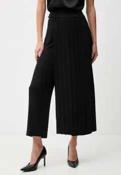 Sandro Ferrone fusta pantaloni culoarea negru, drept, medium waist, S32YBFMOLTO imagine