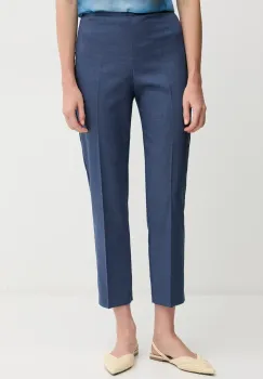 Sandro Ferrone pantaloni femei, culoarea bleumarin, mulata, high waist, S23XBEBERILLIO imagine