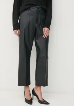 Sandro Ferrone pantaloni femei, culoarea negru, drept, high waist, SFS15YBERACHELE imagine