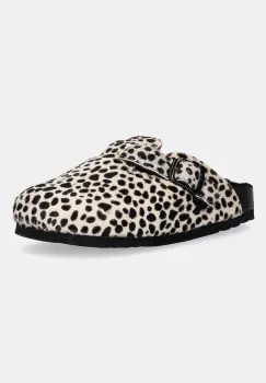 Scholl papuci din piele FAE NEW culoarea bej, F318141088 imagine
