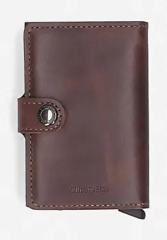 Secrid portofel culoarea bordo, Portfel Secrid Miniwallet Vintage MV-Chocolate imagine