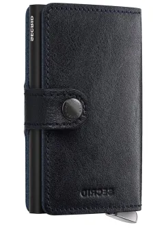 Secrid portofel de piele BASCO culoarea bleumarin imagine