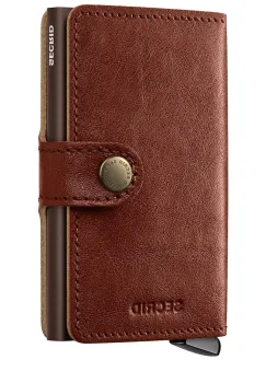 Secrid portofel de piele BASCO culoarea maro imagine