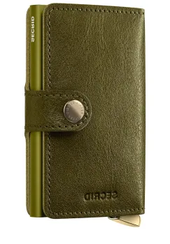 Secrid portofel de piele BASCO culoarea verde imagine