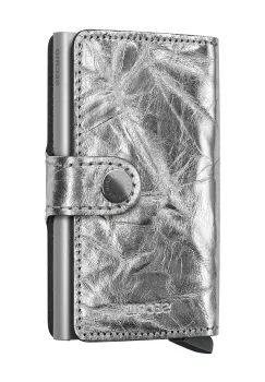 Secrid portofel de piele culoarea argintiu, MCr-Silver imagine