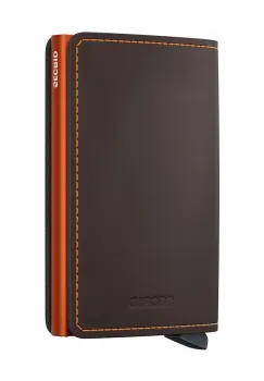 Secrid portofel de piele culoarea maro, SM-Truffle & Orange imagine