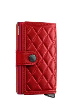 Secrid portofel de piele EMBOSS DIAMOND culoarea bordo imagine