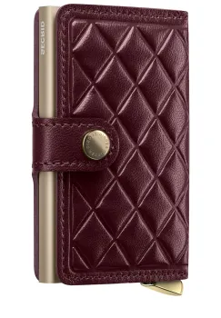 Secrid portofel de piele EMBOSS DIAMOND culoarea bordo imagine