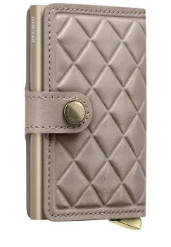 Secrid portofel de piele EMBOSS DIAMOND culoarea gri imagine