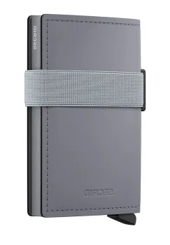 Secrid portofel de piele MATTE culoarea gri imagine