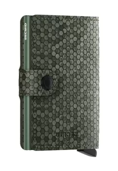 Secrid portofel de piele Miniwallet Hexagon Green culoarea verde imagine
