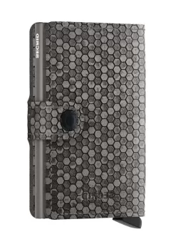 Secrid portofel de piele Miniwallet Hexagon Grey culoarea gri imagine