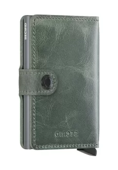 Secrid portofel de piele Miniwallet Vintage Sage culoarea verde imagine