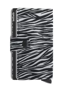 Secrid portofel de piele Miniwallet Zebra Light Grey culoarea gri imagine