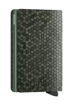 Secrid portofel de piele Slimwallet Hexagon Green culoarea verde imagine