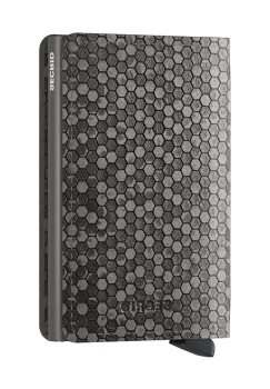 Secrid portofel de piele Slimwallet Hexagon Grey culoarea gri imagine