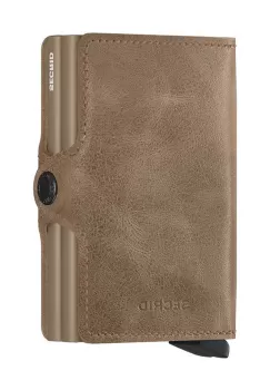 Secrid portofel de piele Twinwallet Vintage Taupe culoarea bej imagine