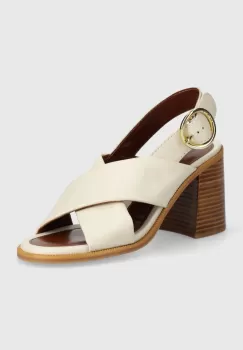 See by Chloe sandale de piele Lyna culoarea bej, SB38201A imagine