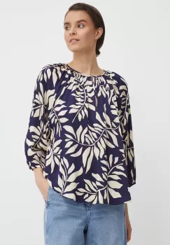 Seidensticker bluza femei, culoarea albastru marin, modelator, 60.136251 imagine