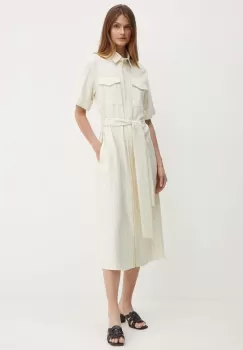 Seidensticker rochie culoarea bej, midi, drept, 60.135932 imagine