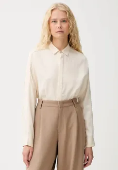 Sessun camasa culoarea bej, cu guler clasic, relaxed, 23110031 imagine