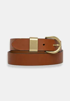 Sessun curea de piele femei, culoarea maro, 24116004 imagine