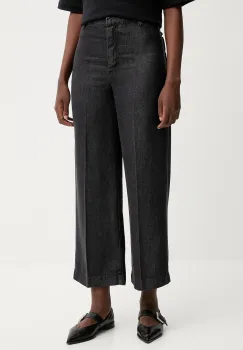 Sessun pantaloni culoarea gri, lat, high waist, 23107000 imagine