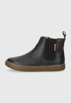 Shoo Pom cizme chelsea din piele pentru copii culoarea albastru marin imagine