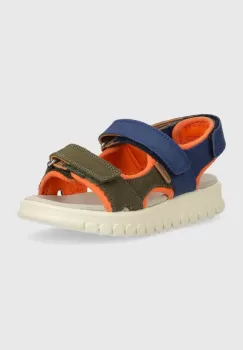Shoo Pom sandale din nabuc pentru copii ROLLY BOY SCRATCH culoarea verde imagine
