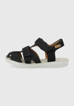 Shoo Pom sandale din piele intoarsa pentru copii culoarea albastru marin imagine