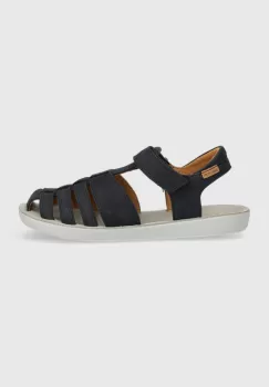 Shoo Pom sandale din piele intoarsa pentru copii culoarea albastru marin imagine