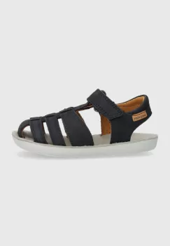 Shoo Pom sandale din piele intoarsa pentru copii culoarea albastru marin imagine