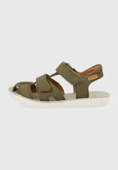 Shoo Pom sandale din piele intoarsa pentru copii culoarea verde imagine