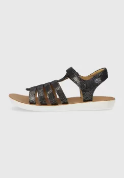 Shoo Pom sandale din piele pentru copii culoarea albastru marin imagine